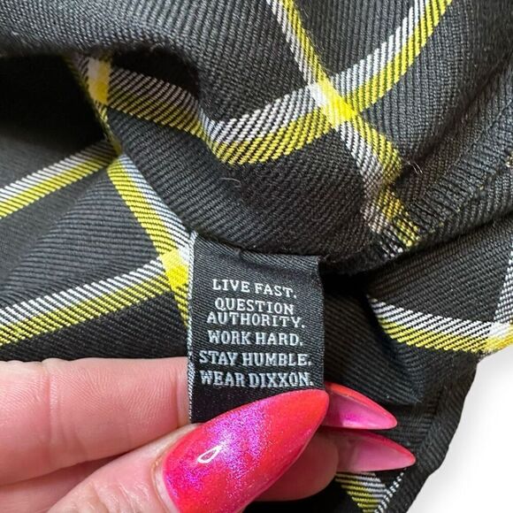 NWOT Dixxon Flannel Co. Vogue Tyres Men's Black Pearl Snap Dress Shirt Large - Picture 4 of 7